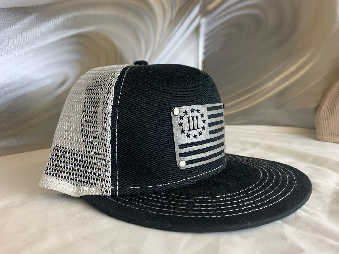 III Percenter - White & Black - Gun Metal Logo