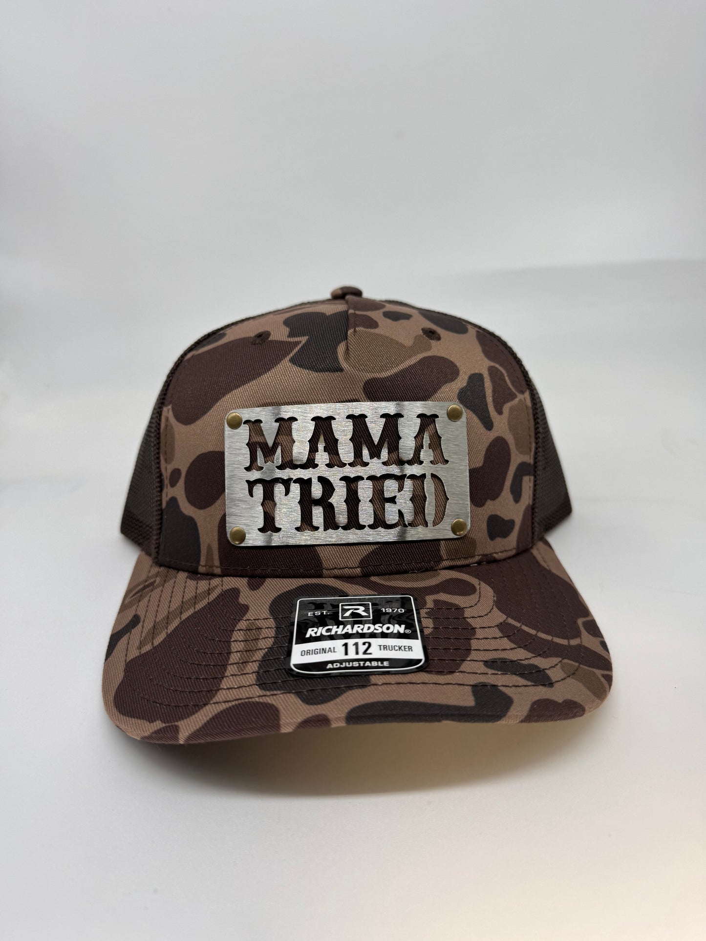 richardson 112 duck camo, Mama tried badge