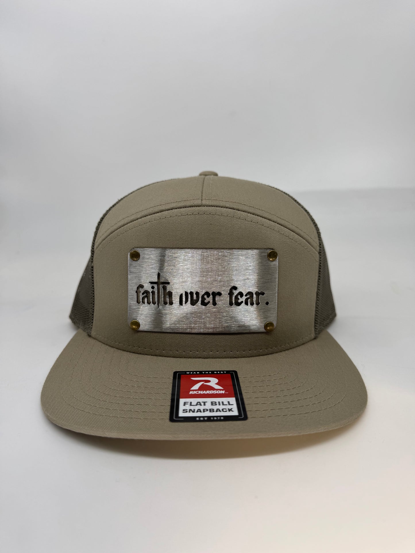 RICHARDSON 7 PANEL, Faith over fear badge