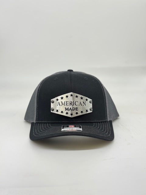 American made badge, Black/Grey Richardson Flex.