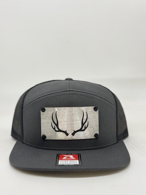 Mule deer antlers, Grey RICHARDSON 7 panel.