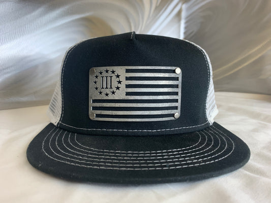 III Percenter - White & Black - Gun Metal Logo